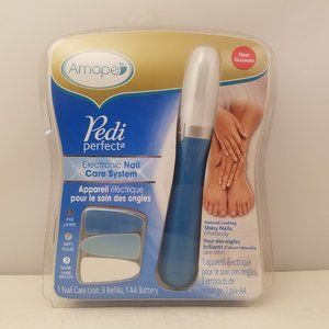 Amope Pedi Perfect Electronic Nail Care System Unit / Refills / Battery